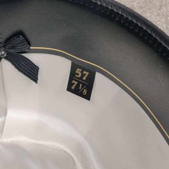 Stetson Gray Grey Wool Hat Size 7 1/8 Damaged Interior Leather Band Made in USA - Picture 8 of 13